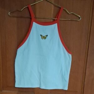 Monarch Butterfly Halter Crop Top